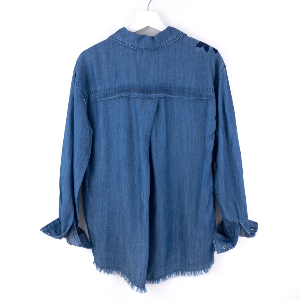 B I L L Y   T • Raw Hem Embroidered Button Down - Picture 3 of 6